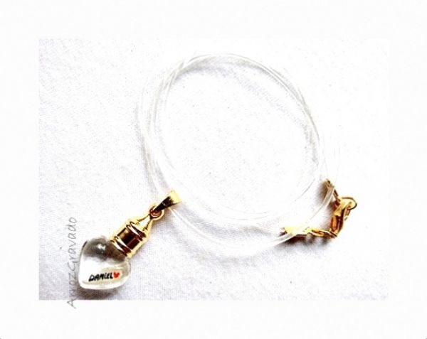 Nome no arroz-silicone-colar feminino-amigo secreto.